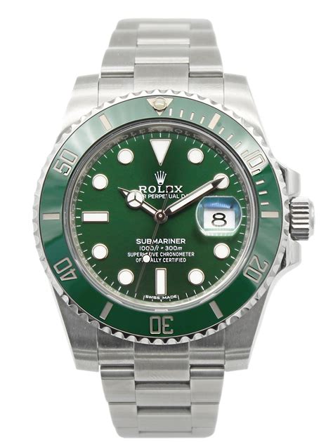 pre owned rolex submariner green bezel|rolex submariner value chart.